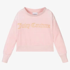 Juicy Couture Pink Velour Logo Sweatshirt