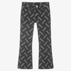 KENZO KIDS Girls Grey Flared Denim Jeans
