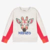 KENZO KIDS Girls Grey Giraffe Sweatshirt