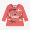 KENZO KIDS Girls Pink Cotton Tiger Top -Babie Fashion Shop kenzo kids girls pink cotton tiger top 406351 59bbc8b6b4bb327ca3a71ef893c604d88abd8556