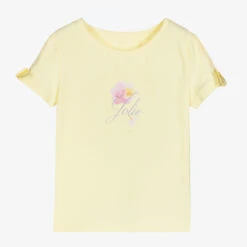 Lapin House Girls Yellow Cotton T-Shirt