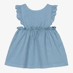 Laranjinha Girls Blue Pinafore Dress