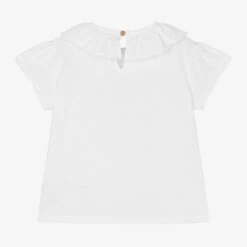 Laranjinha Girls White Cotton Ruffle Collar Top -Babie Fashion Shop laranjinha girls white cotton ruffle collar top 505613 02ff7e5210713986c26051f4cb3c872825eabab2