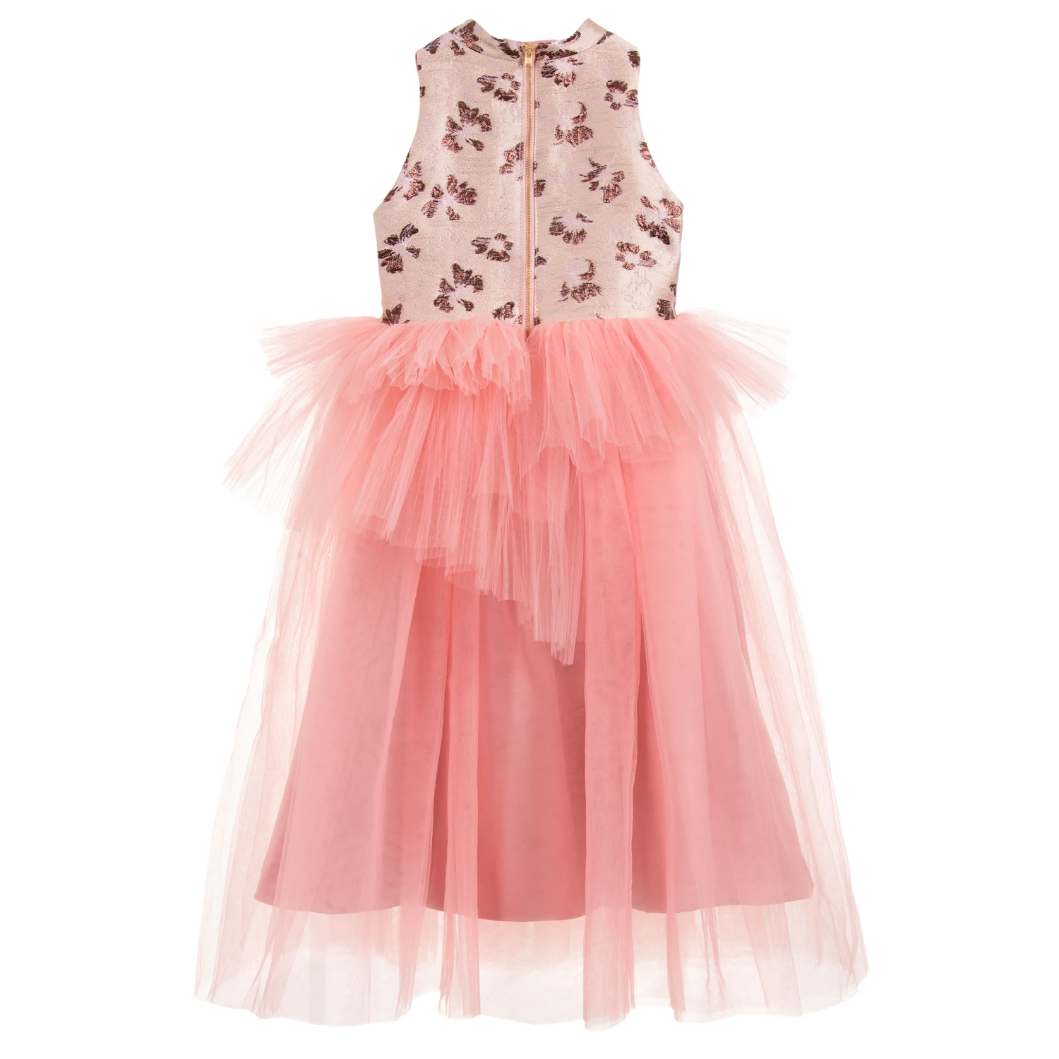 Le Mu Pink Tulle & Jacquard Dress 5 Le Mu Pink Tulle & Jacquard Dress - Image 3