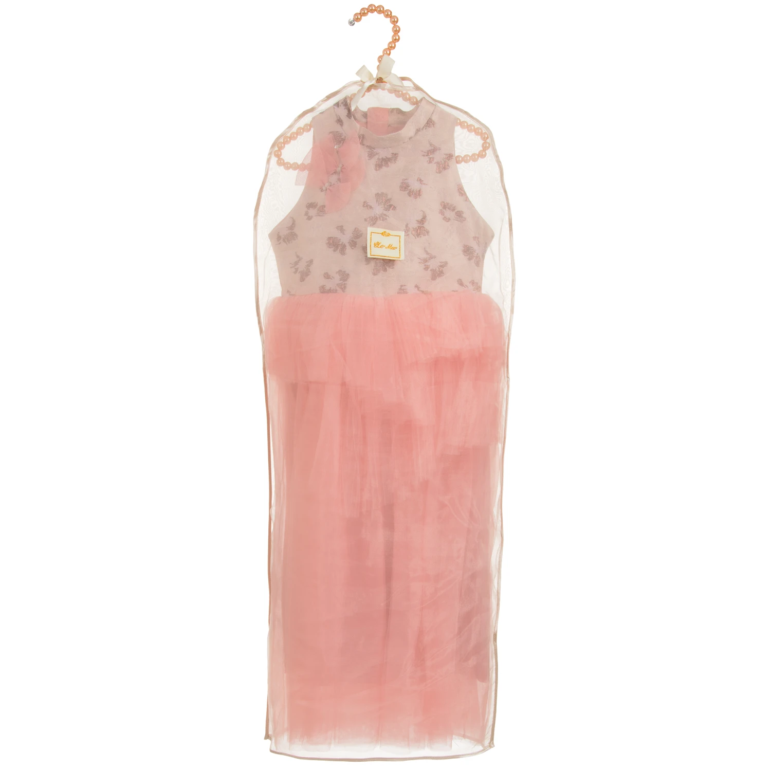 Le Mu Pink Tulle & Jacquard Dress 6 Le Mu Pink Tulle & Jacquard Dress - Image 4