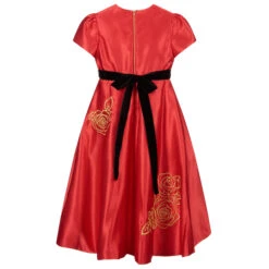 Le Mu Red & Gold Satin Dress -Babie Fashion Shop le mu red gold satin dress 358916 39d56dd24478cab90a0049f7151dc7eb9b69d50f