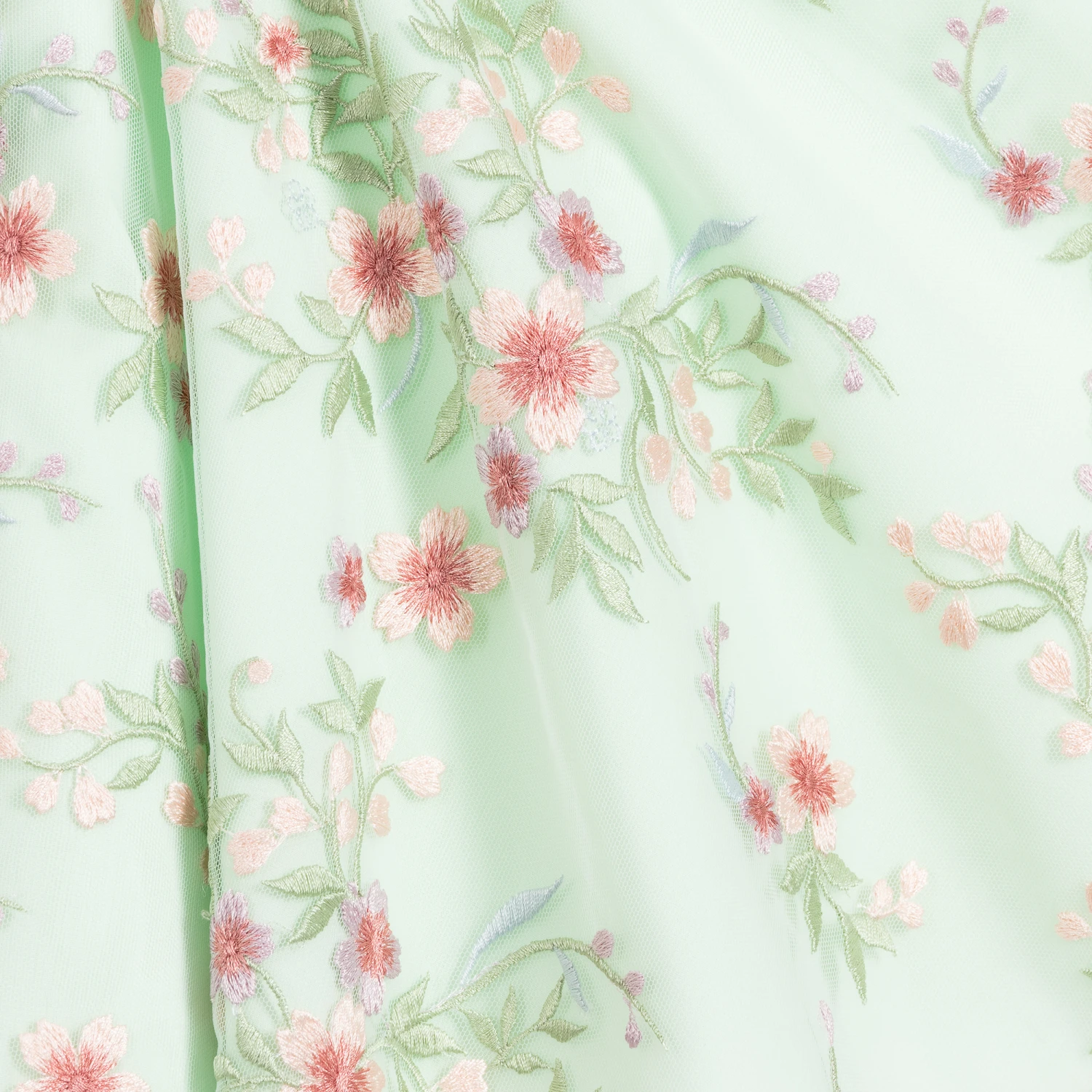 Lesy Green Embroidered Tulle Dress 6 Lesy Green Embroidered Tulle Dress - Image 4