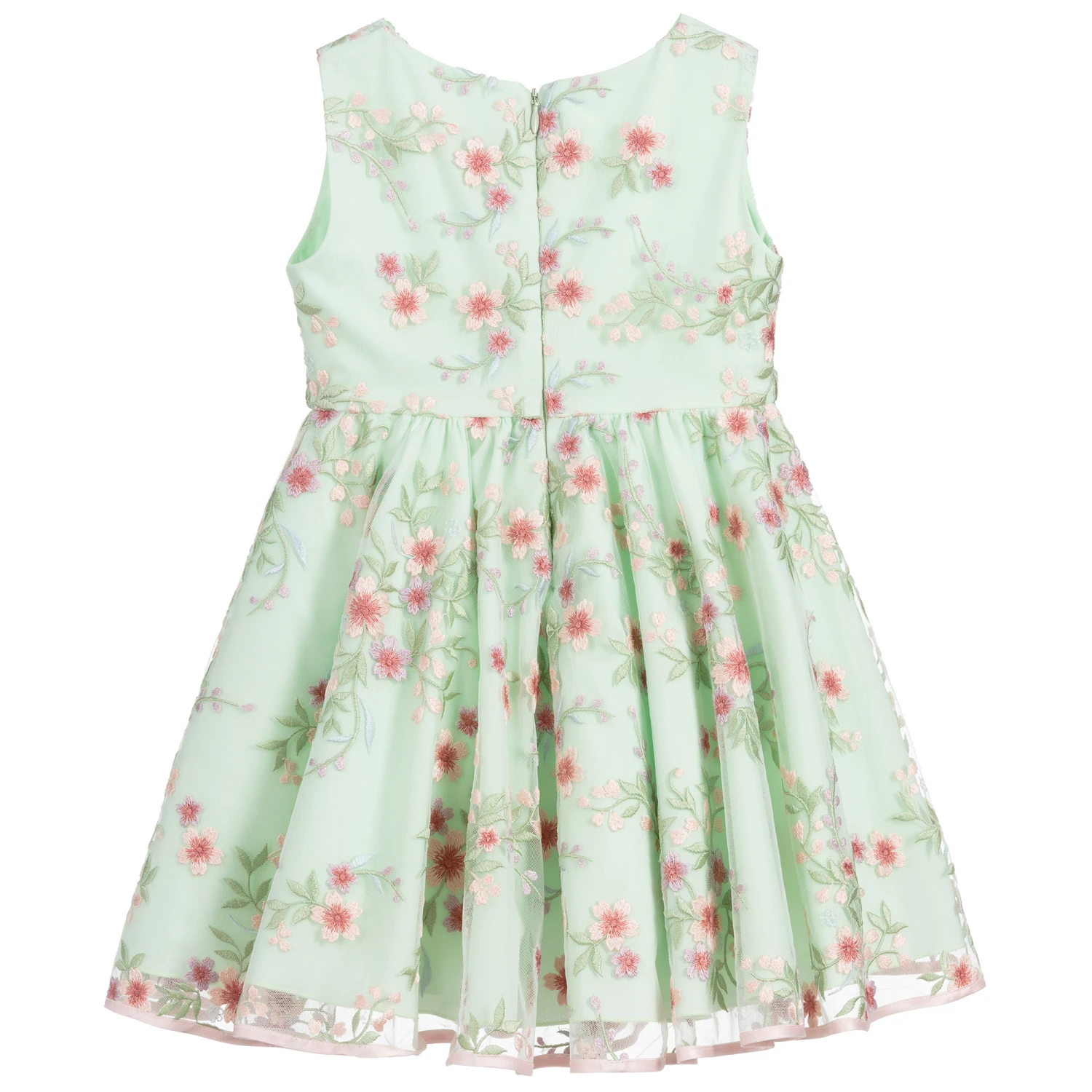Lesy Green Embroidered Tulle Dress 5 Lesy Green Embroidered Tulle Dress - Image 3