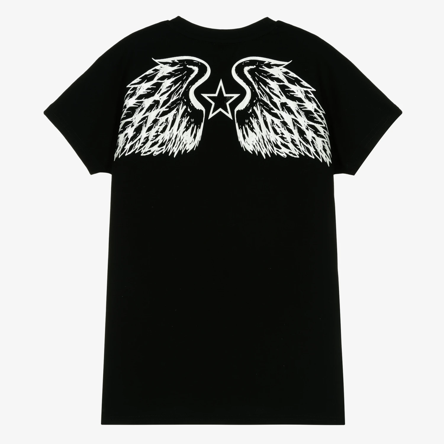 Marc Ellis Girls Black Angel Wings Oversized T-Shirt 5 Marc Ellis Girls Black Angel Wings Oversized T-Shirt - Image 3