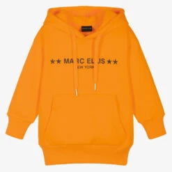 Marc Ellis Girls Orange Logo Hoodie