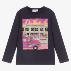 MARC JACOBS Girls Blue Cotton Top