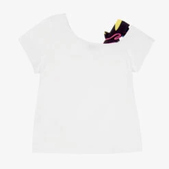 MARC JACOBS Girls White Asymmetric Logo T-Shirt -Babie Fashion Shop marc jacobs girls white asymmetric logo t shirt 503753 b4d774543b36e2655ecaed62c55056a177610802