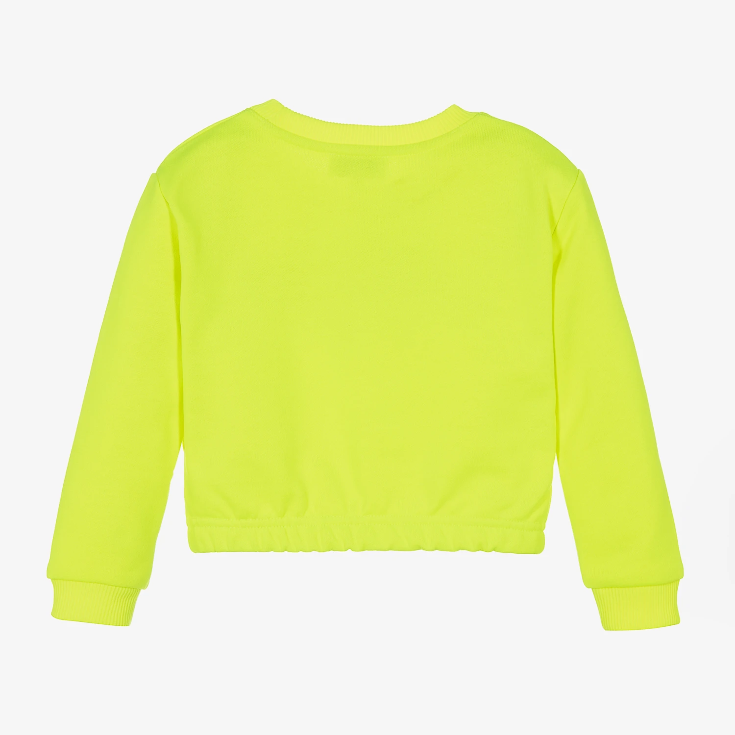 MARC JACOBS Girls Yellow Cropped Logo Sweatshirt 5 MARC JACOBS Girls Yellow Cropped Logo Sweatshirt - Image 3