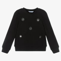 Mayoral Black Appliqué Sweatshirt