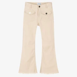 Mayoral Girls Beige Denim Flared Jeans