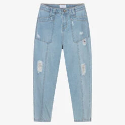 Mayoral Girls Blue Denim Jeans