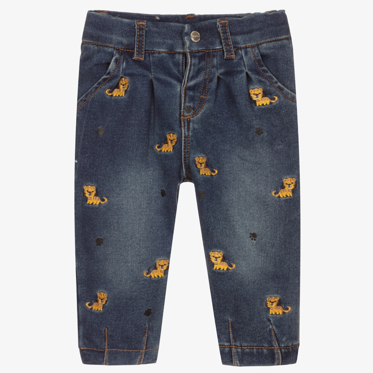 Mayoral Girls Blue Slouchy Jeans 3 Mayoral Girls Blue Slouchy Jeans