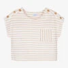Mayoral Girls Ivory & Beige Cotton Striped T-Shirt 2 Mayoral Girls Ivory & Beige Cotton Striped T-Shirt -Babie Fashion Shop mayoral girls ivory beige cotton striped t shirt 496164 f12ba8043b9e354410e410f68d10617b5c438c1b