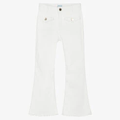 Mayoral Girls White Denim Flared Jeans