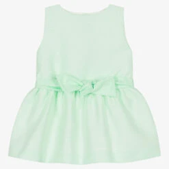 Mebi Girls Purple Satin Jacquard Bow Dress