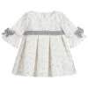 Mebi Ivory & Silver Cotton Dress