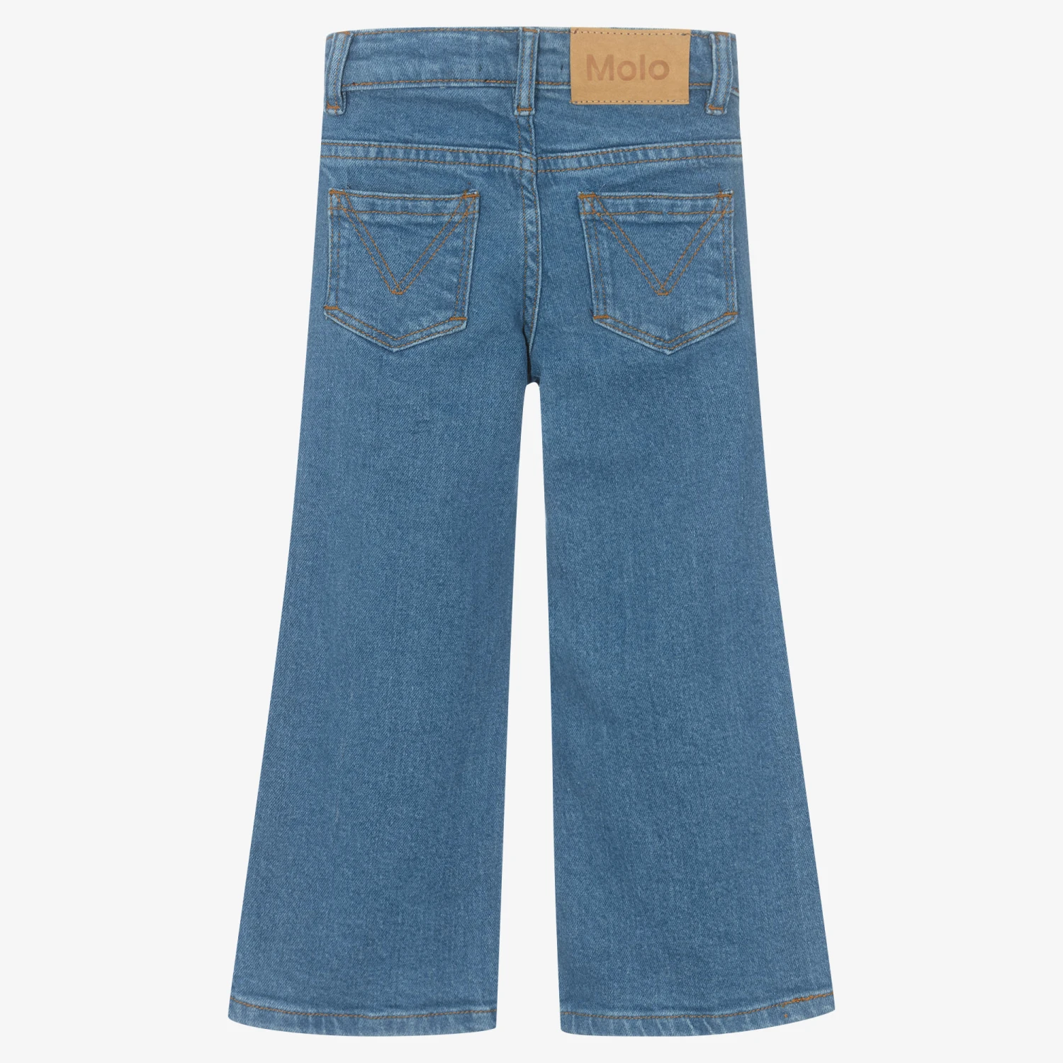 Molo Girls Blue Flared Denim Jeans 5 Molo Girls Blue Flared Denim Jeans - Image 3