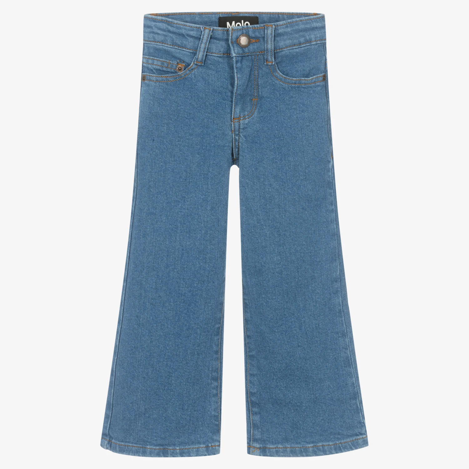 Molo Girls Blue Flared Denim Jeans 3 Molo Girls Blue Flared Denim Jeans