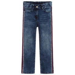 Monnalisa Chic Girls Blue Cotton Denim Jeans