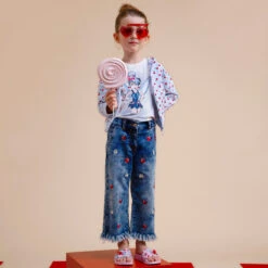 Monnalisa Girls Blue Embroidered & Frayed Denim Jeans -Babie Fashion Shop monnalisa girls blue embroidered frayed denim jeans 483845 2f2bc5267cc73d03ea3d38b74baff12da52da853 outfit