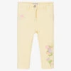 Monnalisa Girls Pale Yellow Denim Jeans