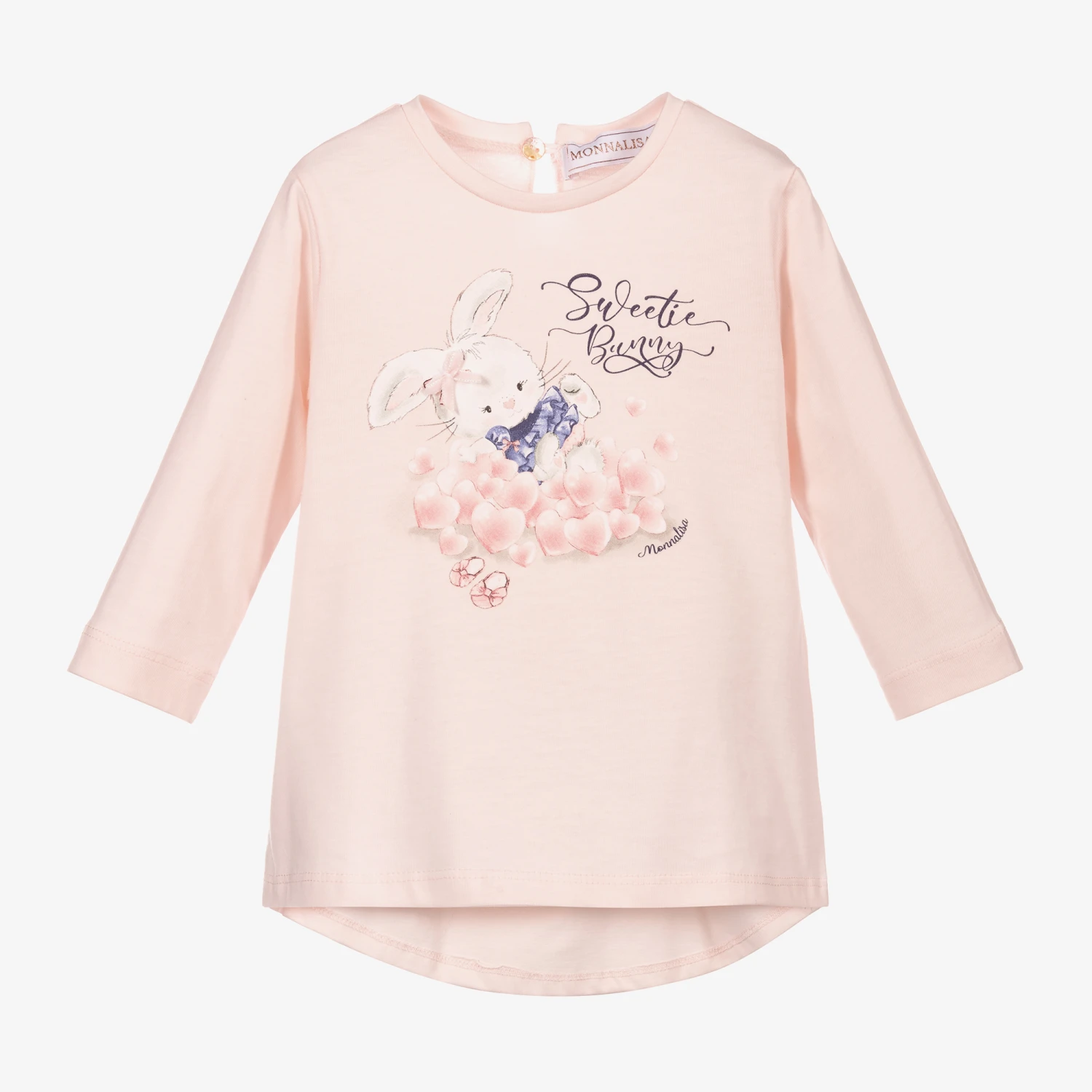 Monnalisa Girls Pink Bunny Tunic 3 Monnalisa Girls Pink Bunny Tunic