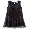 Monnalisa Navy Blue Sequin Dress