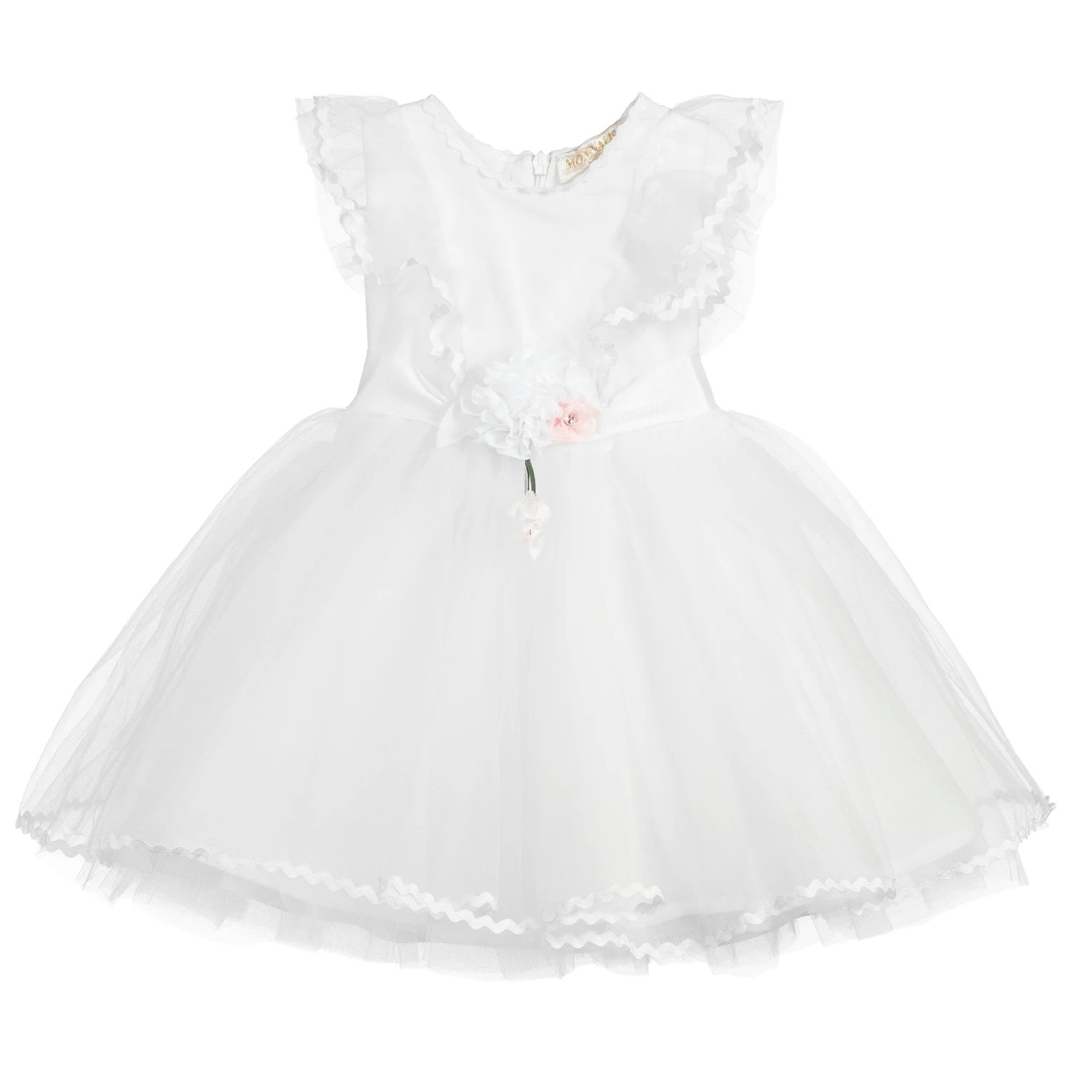 Monnalisa White Tulle Dress 3 Monnalisa White Tulle Dress