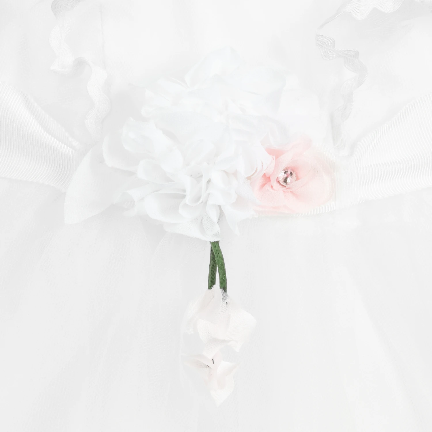 Monnalisa White Tulle Dress 5 Monnalisa White Tulle Dress - Image 3