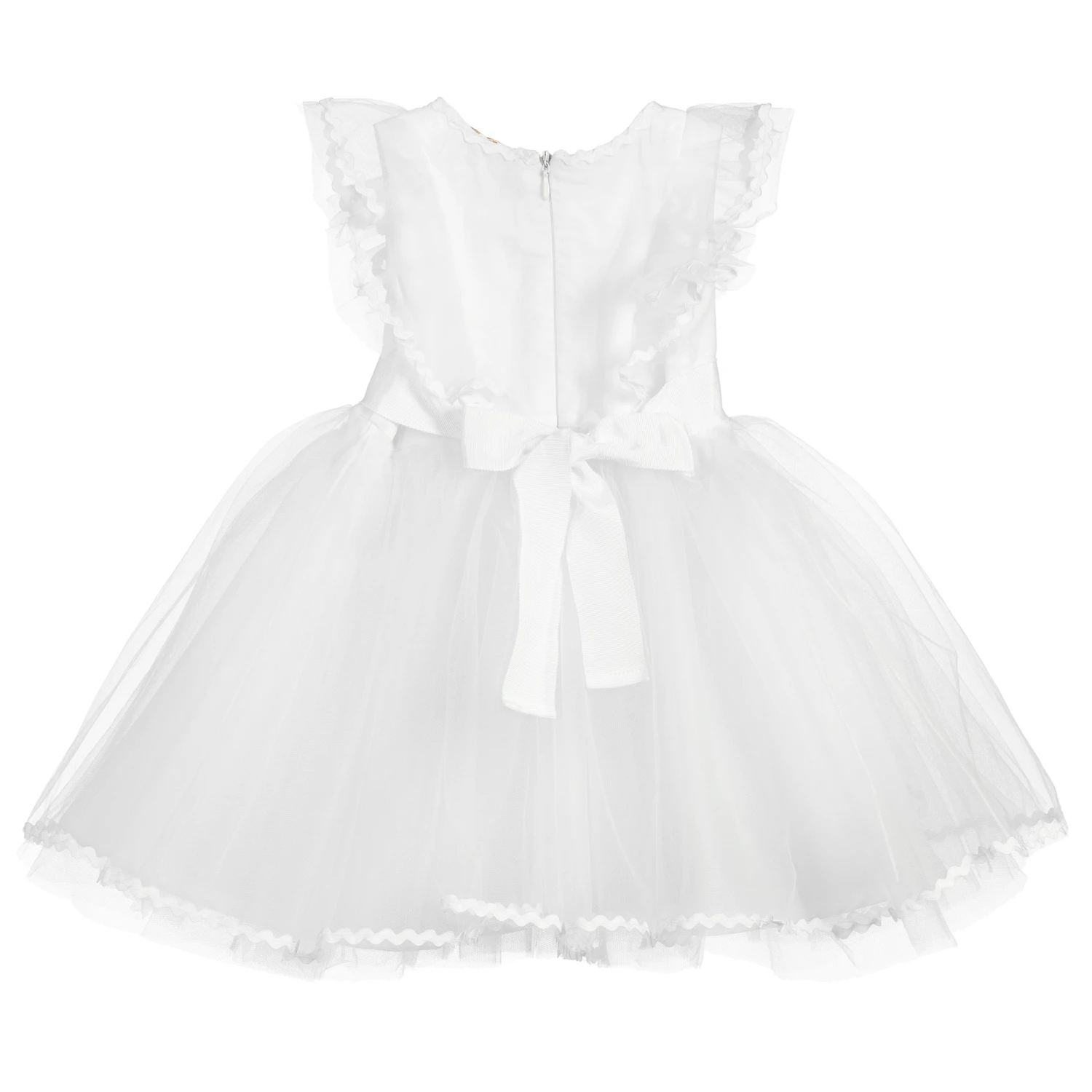Monnalisa White Tulle Dress 4 Monnalisa White Tulle Dress - Image 2
