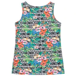 Moschino Kid-Teen Black Floral Logo Cotton Top -Babie Fashion Shop moschino black floral logo cotton top 369637 5d1f7c3756e12d98a87d1800eecfcac8ded4ba3a