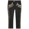 Moschino Kid-Teen Girls Black Chain Print Jeans -Babie Fashion Shop moschino girls black chain print jeans 366094 732deebf216978b43e3f0f37961083954a3ab23b
