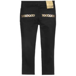 Moschino Kid-Teen Girls Black Chain Print Jeans -Babie Fashion Shop moschino girls black chain print jeans 366094 7d1f58c8d3b76690dac16ace2a281a8bdac13f49