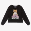 Moschino Kid-Teen Girls Black Cotton Teddy Logo Sweatshirt -Babie Fashion Shop moschino girls black cotton teddy logo sweatshirt 537334 d87693aafa0dabee8b6aeb3ec413eb4b401153e9