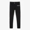 Moschino Kid-Teen Girls Black Viscose Jersey Logo Jeans -Babie Fashion Shop moschino girls black viscose jersey logo jeans 537352 5ee08e7bba3b0e1c0bbd627badd9cb57a67cd7c6
