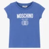 Moschino Kid-Teen Girls Blue Double Smiley Logo T-Shirt -Babie Fashion Shop moschino girls blue double smiley logo t shirt 508200 4d712469f964c0254c15b7fe4dd21dc4719e734f