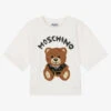 Moschino Kid-Teen Girls Ivory Cotton Teddy Bear Sweatshirt