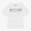 Moschino Kid-Teen Girls White Rhinestone Logo Maxi T-Shirt -Babie Fashion Shop moschino girls white rhinestone logo maxi t shirt 508514 a061818d76c533c4ea5aa2550934f864c8333454