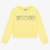 Moschino Kid-Teen Girls Yellow Cropped Cotton Sweatshirt -Babie Fashion Shop moschino girls yellow cropped cotton sweatshirt 508658 9bd00c754dc4e217fdceabd3b189b3da048bee65
