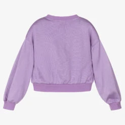 Moschino Kid-Teen Lilac Purple Cotton Sweatshirt -Babie Fashion Shop moschino lilac purple cotton sweatshirt 441520 fffb606f544db82799a460835bcb5a27ebe57111