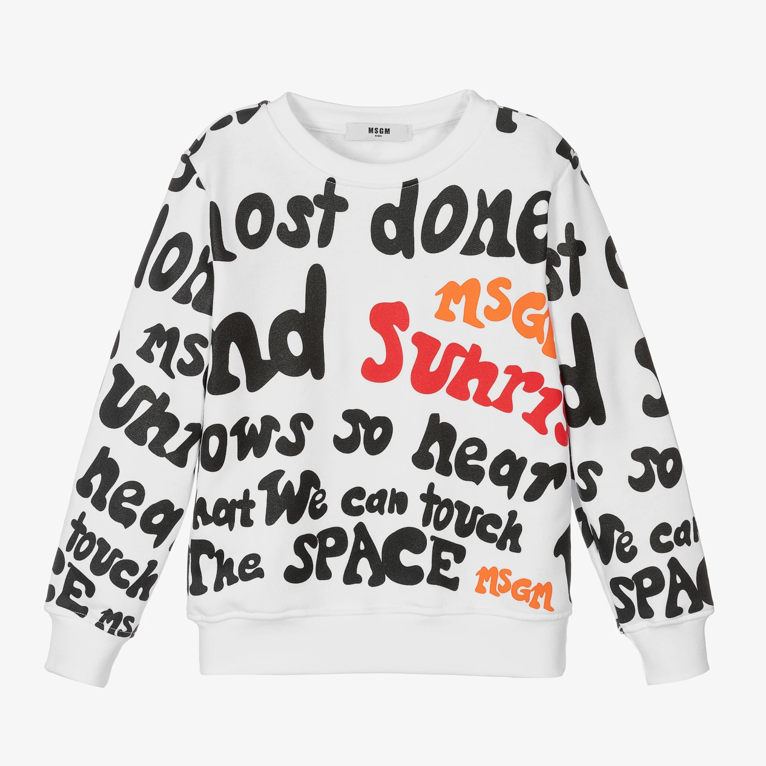 MSGM Boys White Sunrise Sweatshirt 3 MSGM Boys White Sunrise Sweatshirt
