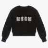 MSGM Girls Black Logo Sweatshirt