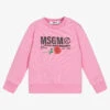 MSGM Pink Cotton Logo Sweatshirt 1 MSGM Pink Cotton Logo Sweatshirt -Babie Fashion Shop msgm pink cotton logo sweatshirt 463246 864ec37030cf4689300ee457e06033b3ab830834