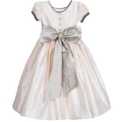 Nicki Macfarlane Girls Pink & Grey Silk Dress -Babie Fashion Shop nicki macfarlane girls pink grey silk dress 133794 8f6296f68b121e4e4cf6d56018725184cddaccce