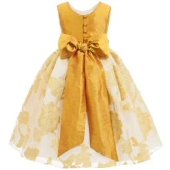 Nicki Macfarlane Gold & Ivory Silk Dress & Sash -Babie Fashion Shop nicki macfarlane gold ivory silk dress sash 103730 dd1c9cbcc53418dc0a31311d411c8ad2651d2afa